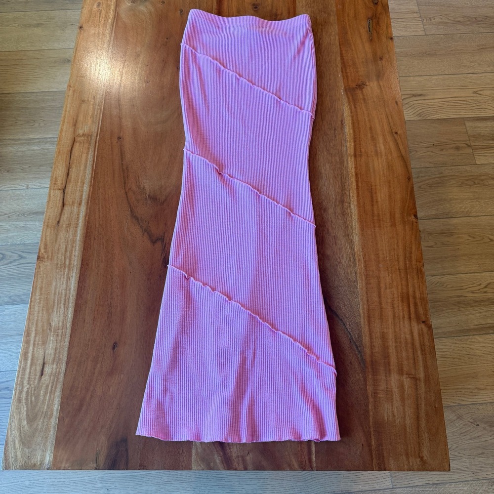 Princess Polly Women's Pink Ribbed Tube Bodycon Dress‎ Size 0